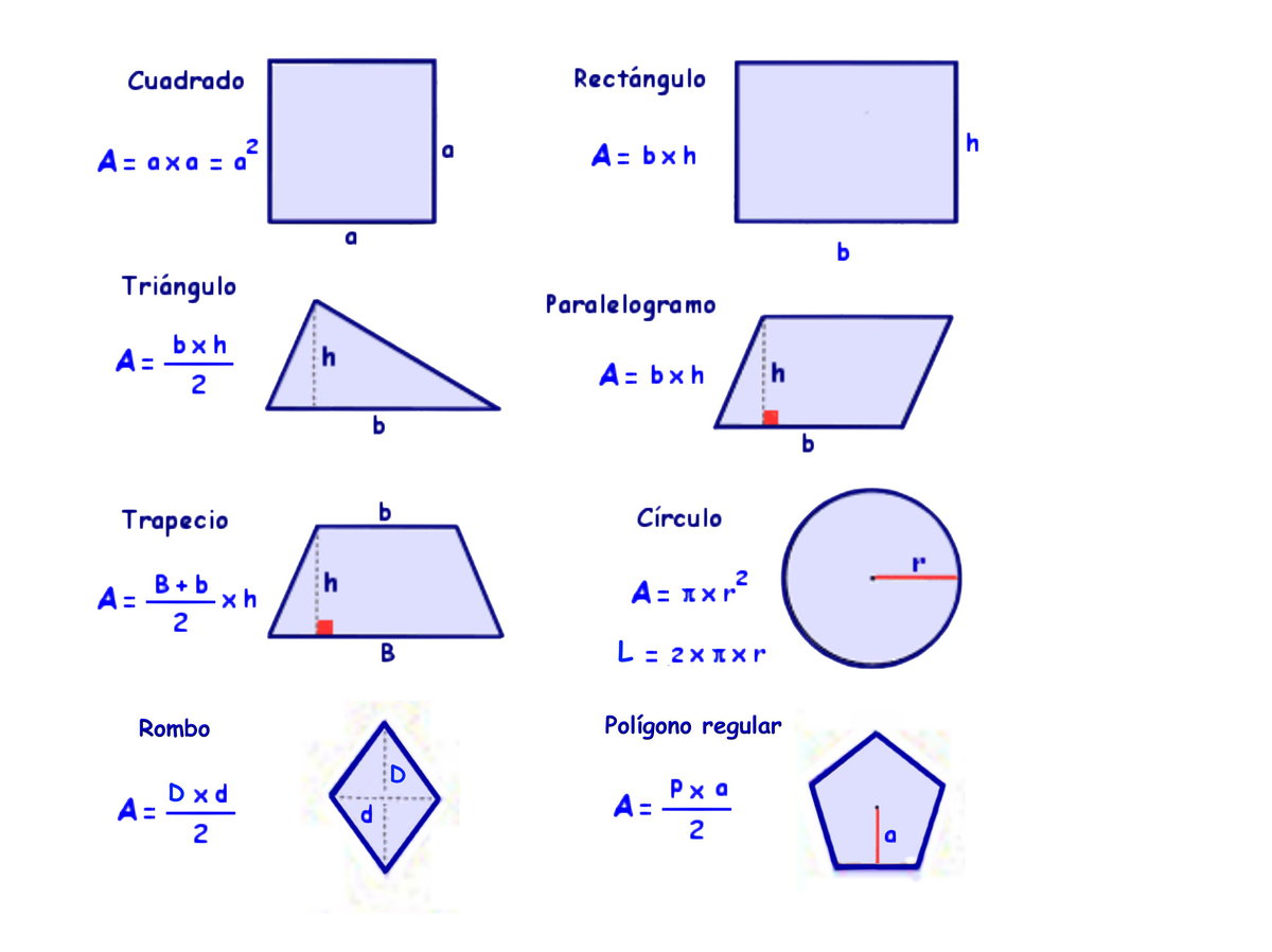 Формулы периметра всех геометрических фигур