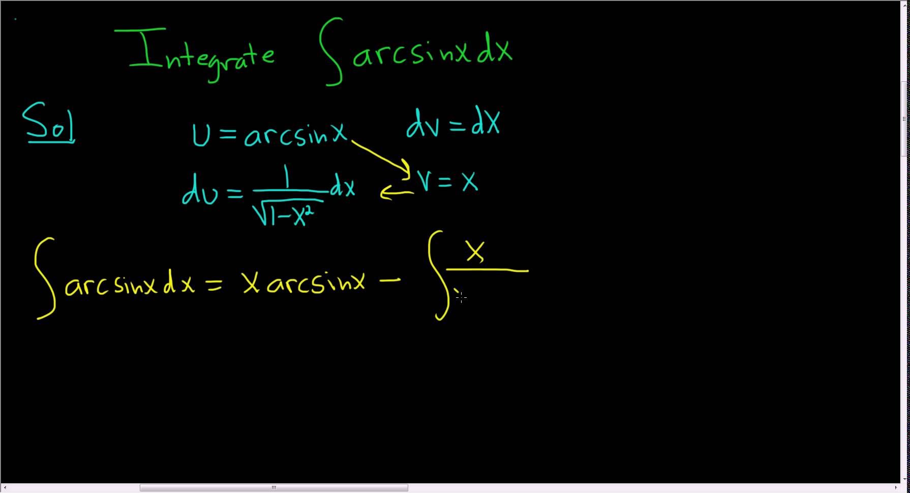 Интеграл от арксинуса, формула и примеры