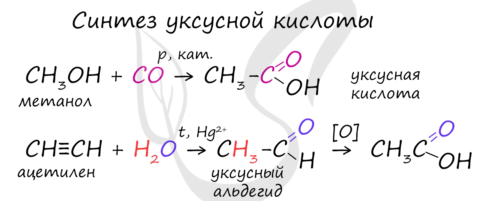 Формула уксусной кислоты в химии